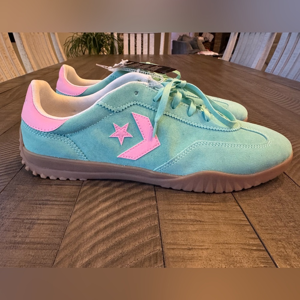 Converse Run Star Trainer Suede Sneakers Aqua/Pink Men’s Size 13 (NWT) - Picture 4 of 16